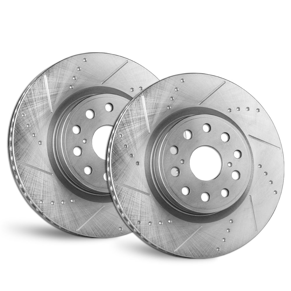 APF Rear Rotors compatible with Toyota 4Runner 2010-2021 | Zinc Drilled Slotted Rotors