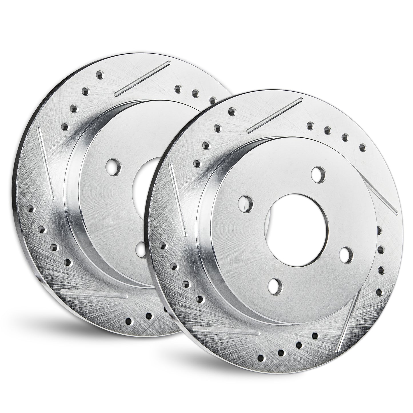 APF Rear Rotors compatible with Kia Spectra 2004-2009 | Zinc Drilled Slotted Rotors