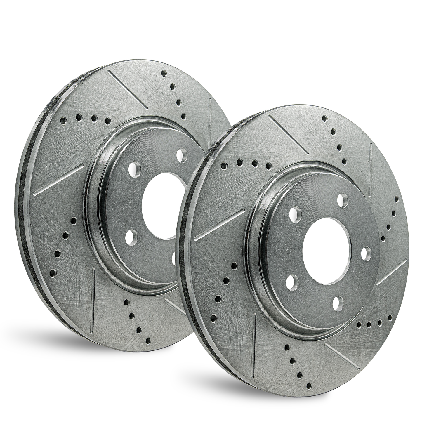 Front | Zinc Drilled/Slot Brake Rotors for Acura MDX 2007-2013
