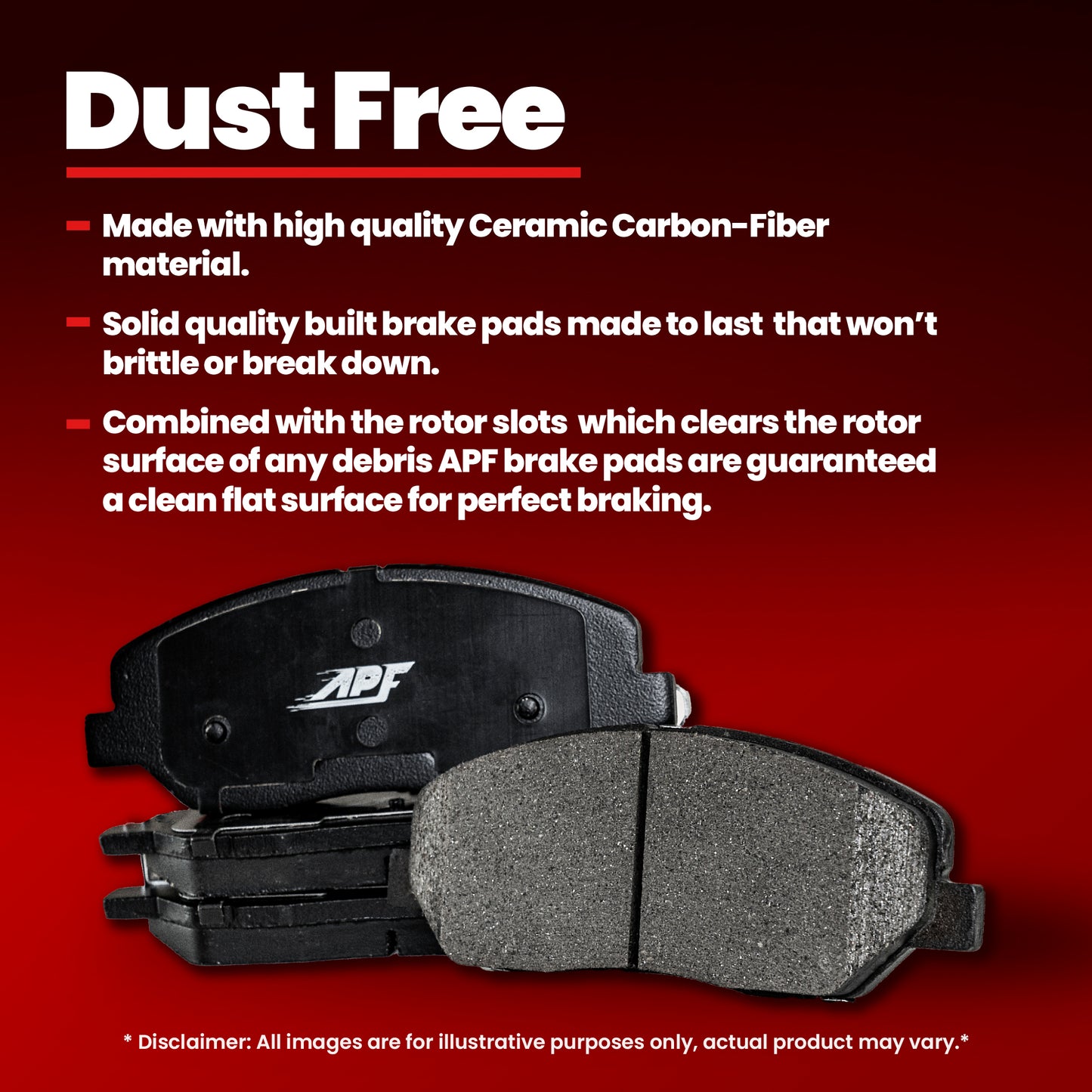 APF All Performance Friction Front Pads compatible with 2005-2006 Toyota Camry Made in USA Ceramic Carbon Fiber Brake Pads | $38.13