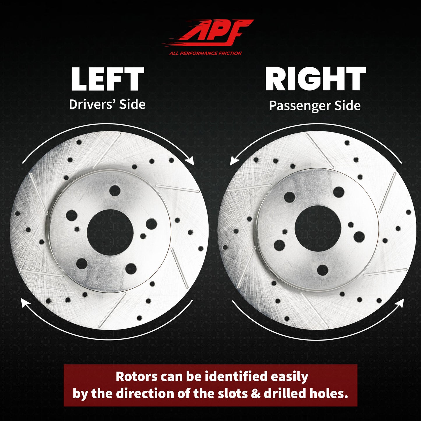 APF All Performance Friction Rear Rotors and Pads Half Kit compatible with ford F-150 13-15 Zinc Drilled Slotted Rotors with Ceramic Carbon Fiber Brake Pads | $165.4
