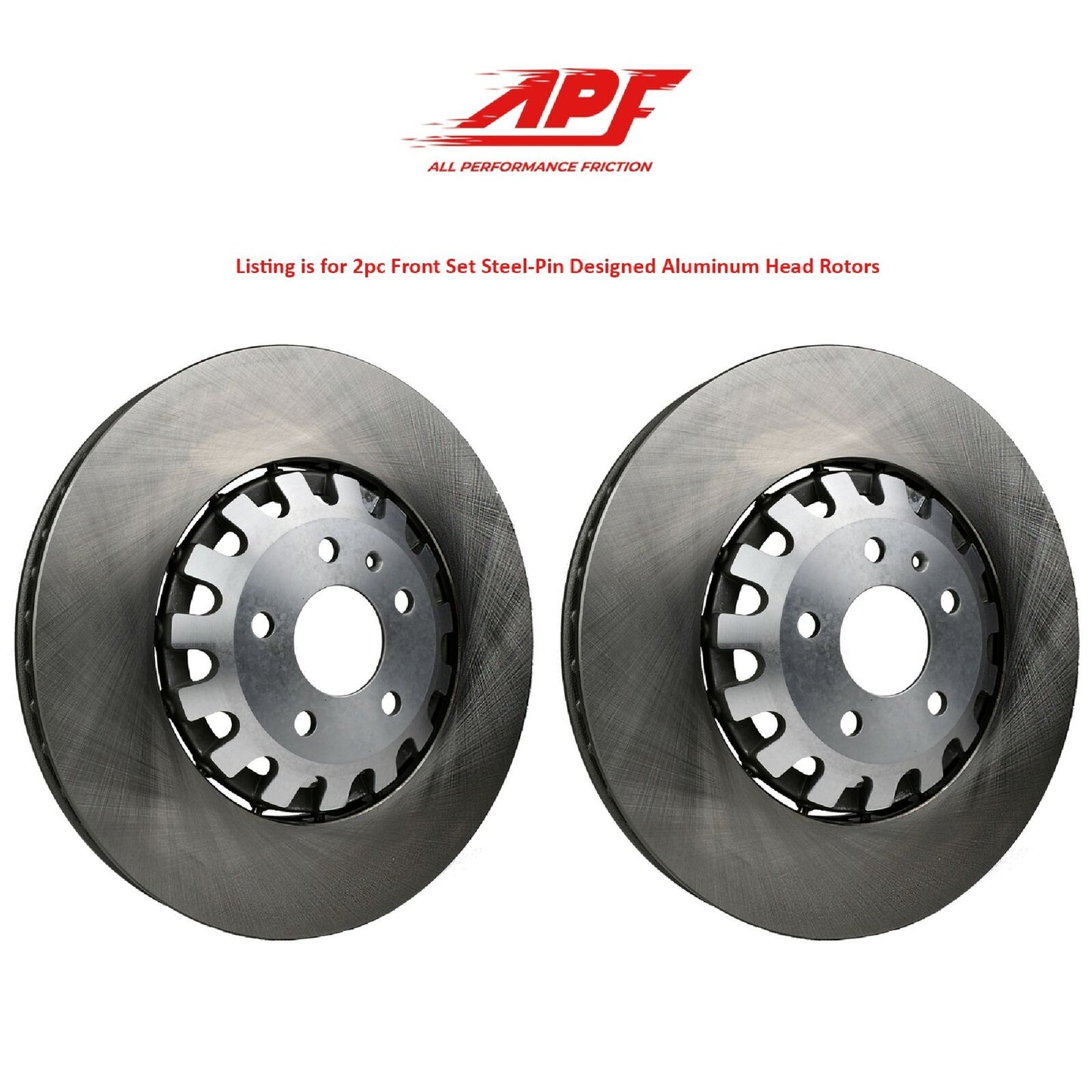 APF All Performance Friction Front Steel pin casted Aluminum Head Rotor compatible with Audi A6 Quattro 2019-2020 | $412.01