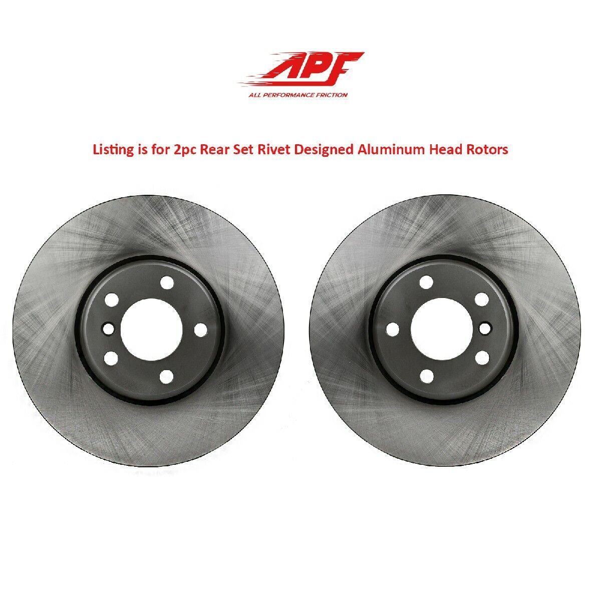 APF All Performance Friction Rear Rivet Aluminum Head Rotor compatible with BMW 228i 2014-2016 34206797605, 34206898719 | $260.59