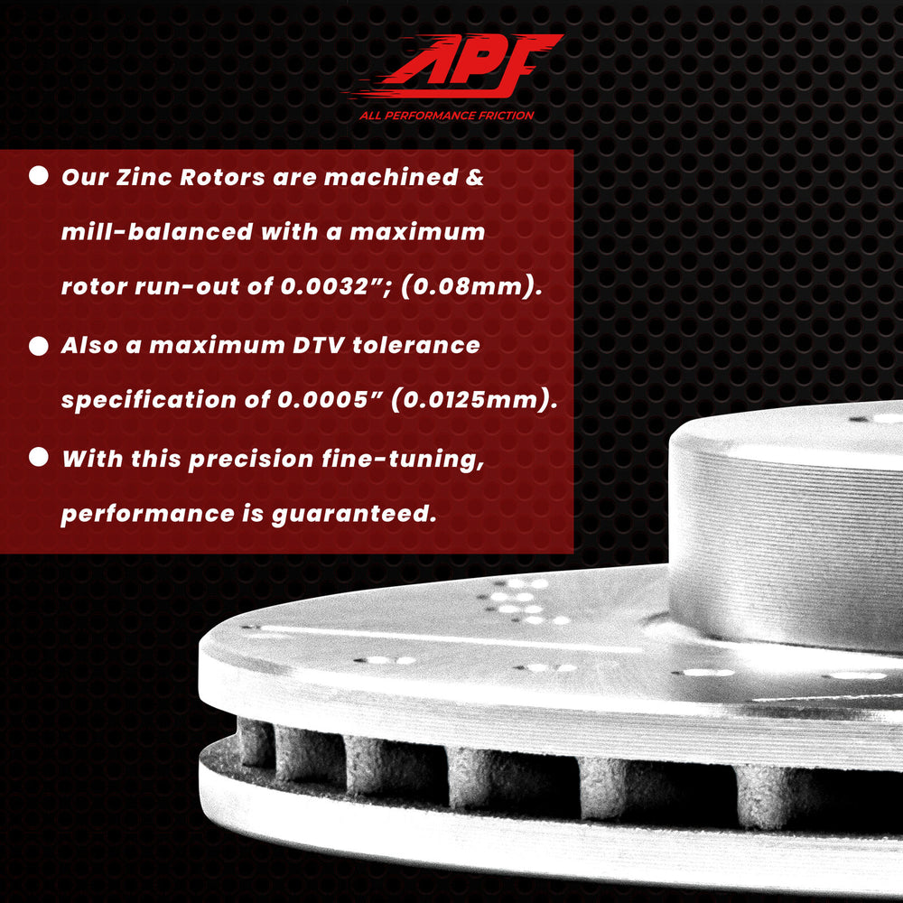 APF Rear Brake Kit compatible with INFINITI QX80 2014-2019 | Zinc