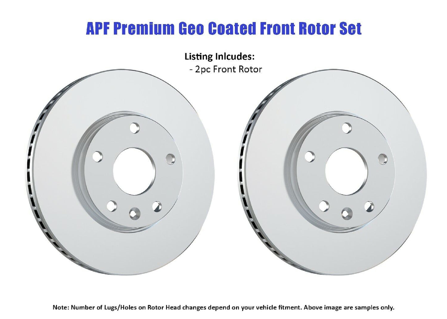 Front Premium Geo Coated Brake Rotor compatible with Scion xA, xB 2004-2006 | $64