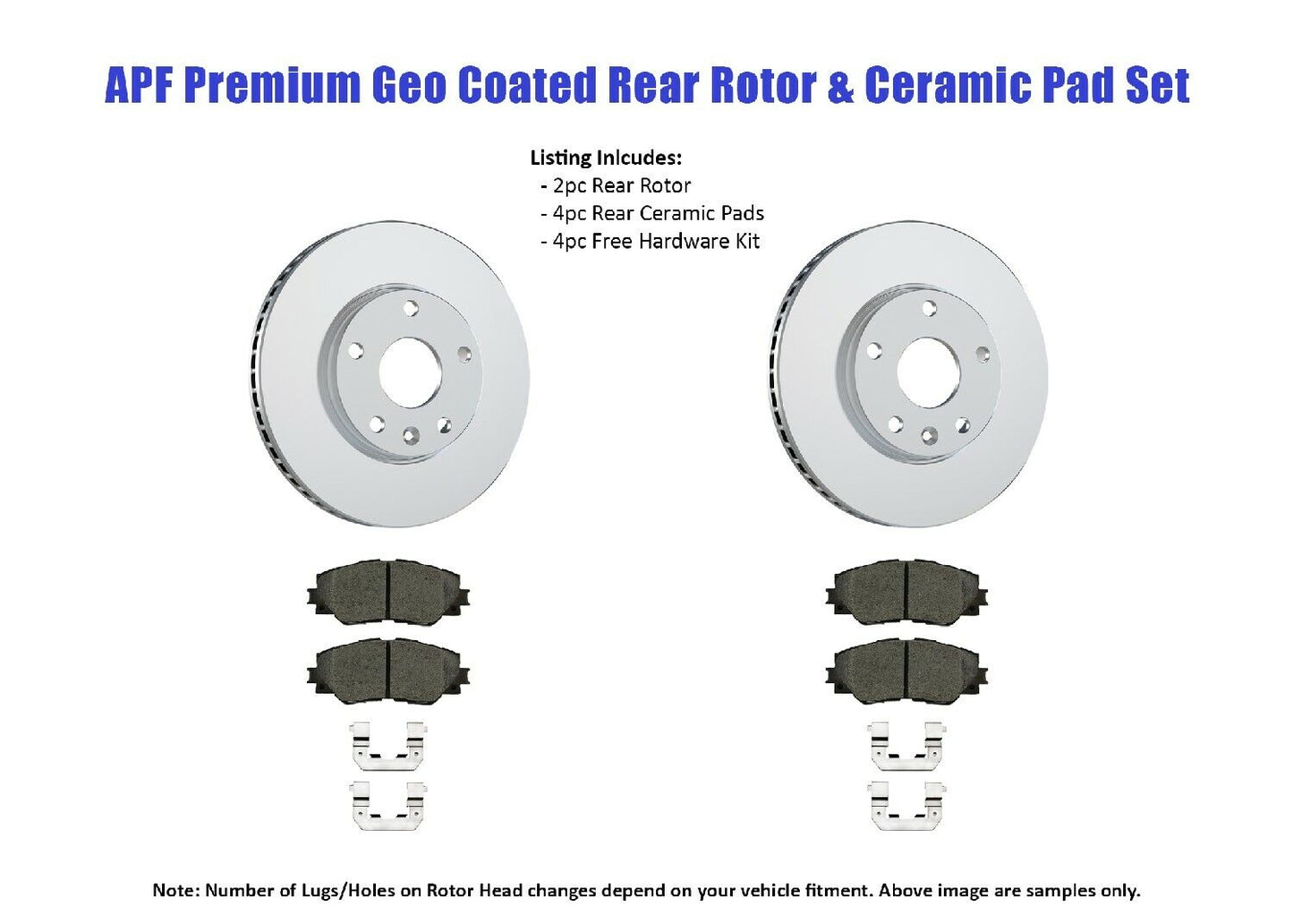 Rear Premium Geo Coated Brake Rotor & Pad compatible with Mazda 3 2004-2013 | $74.32