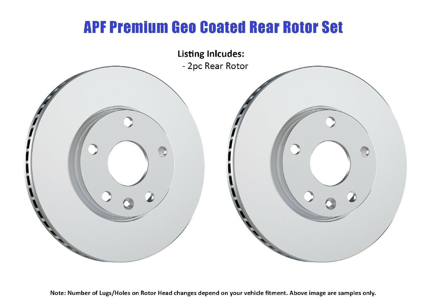 Rear Premium Geo Coated Brake Rotor compatible with Mitsubishi Outlander 2008-2011 | $71.16