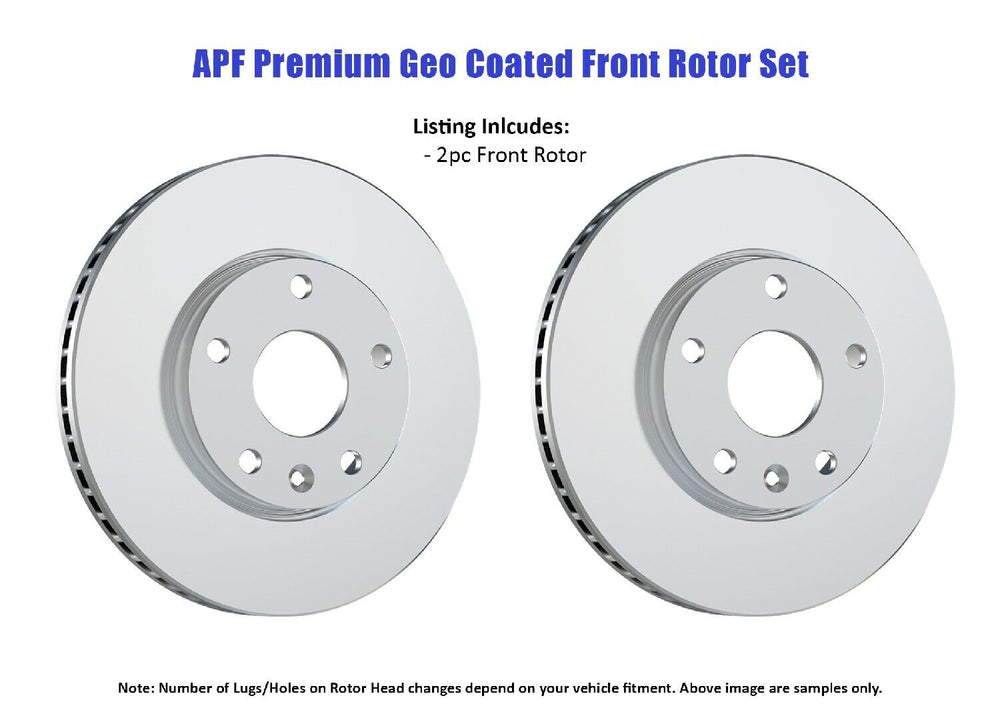 Front Premium Geo Coated Brake Rotor compatible with Chevrolet Aveo 2004-2011 | $73.84